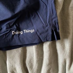 Navy OV baggy shorts